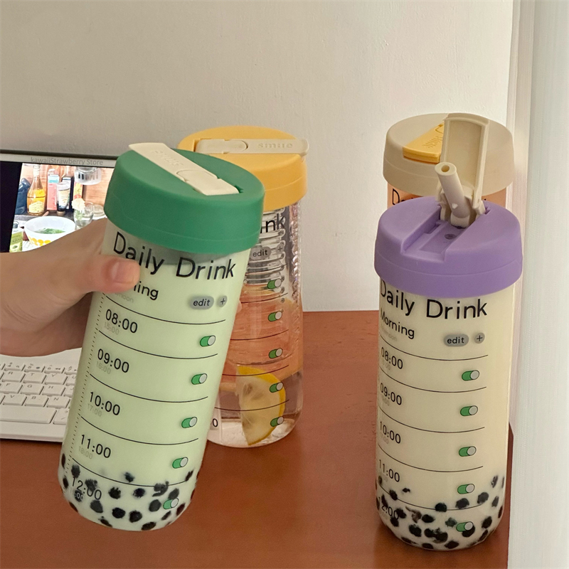 Coffee Equipment Gift - Botol air kaca dengan penanda waktu