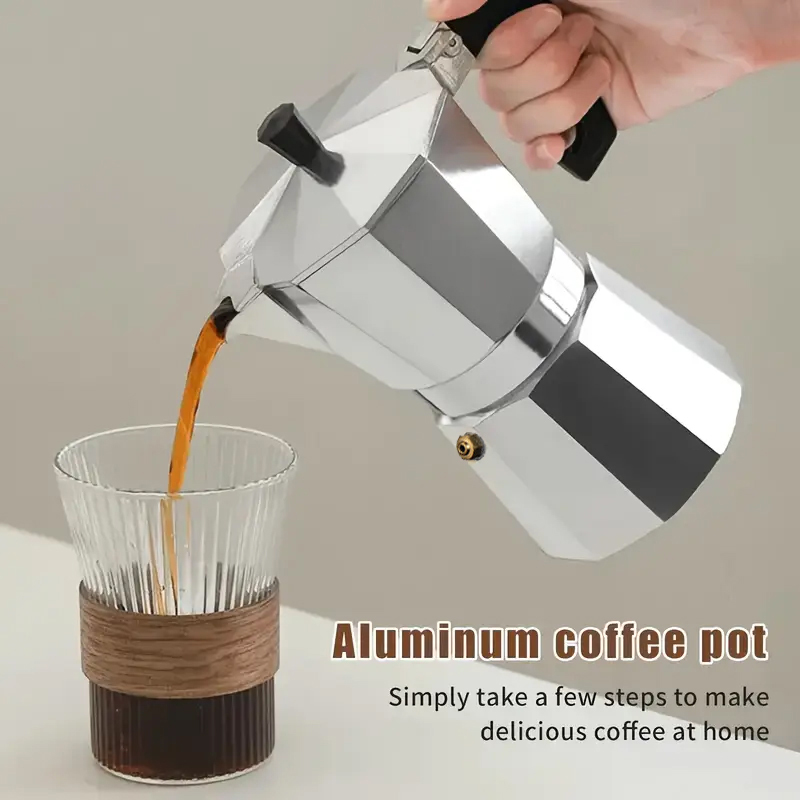 Outdoor Coffee Equipment - Moka Pot Aluminium Klasik 50-300ML Pembuat