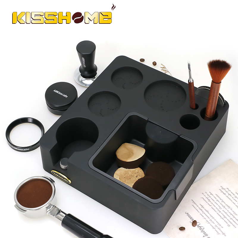 Portafilter 58Mm - Espresso Tamping Station dengan kotak ketuk,