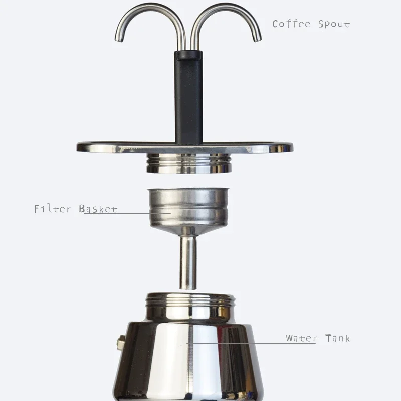 Mini Moka Pot tabung ganda 200 - Coffee Equipment Wdt ulasan dan harga