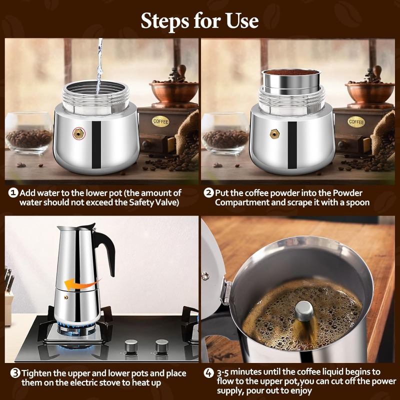 6 Cangkir Mocha Pot Pembuat Ko - Coffee Equipment Wdt ulasan dan harga