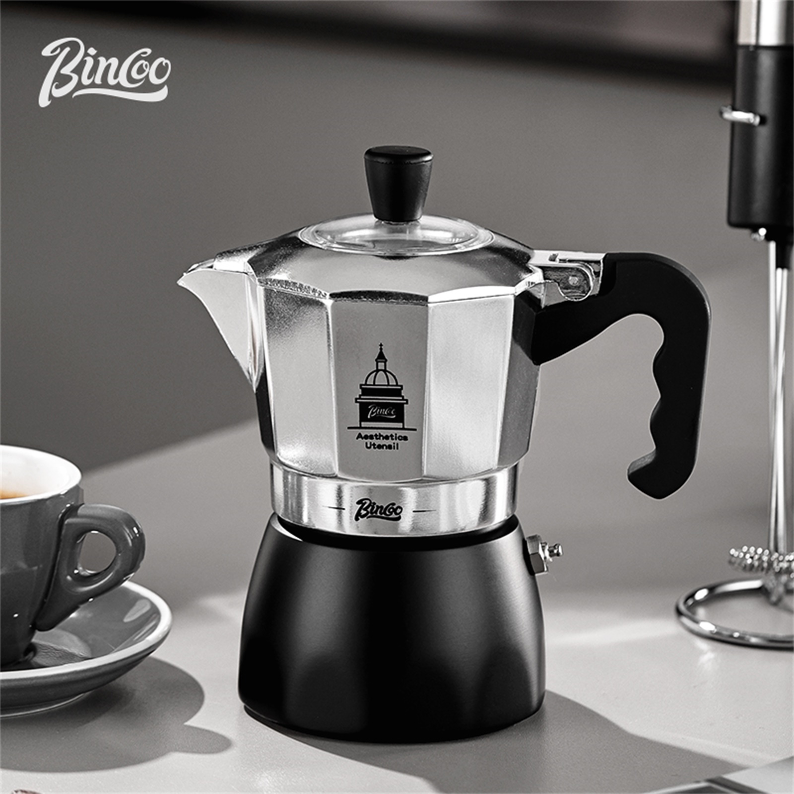 BINCOO Teko Moka Katup Ganda,  - Coffee Equipment Wdt ulasan dan harga