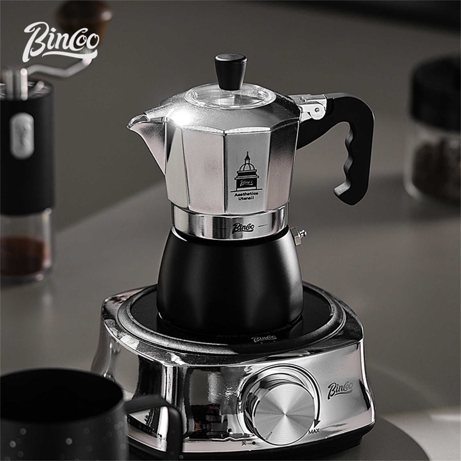 BINCOO Teko Moka Katup Ganda,  - Coffee Equipment Wdt ulasan dan harga