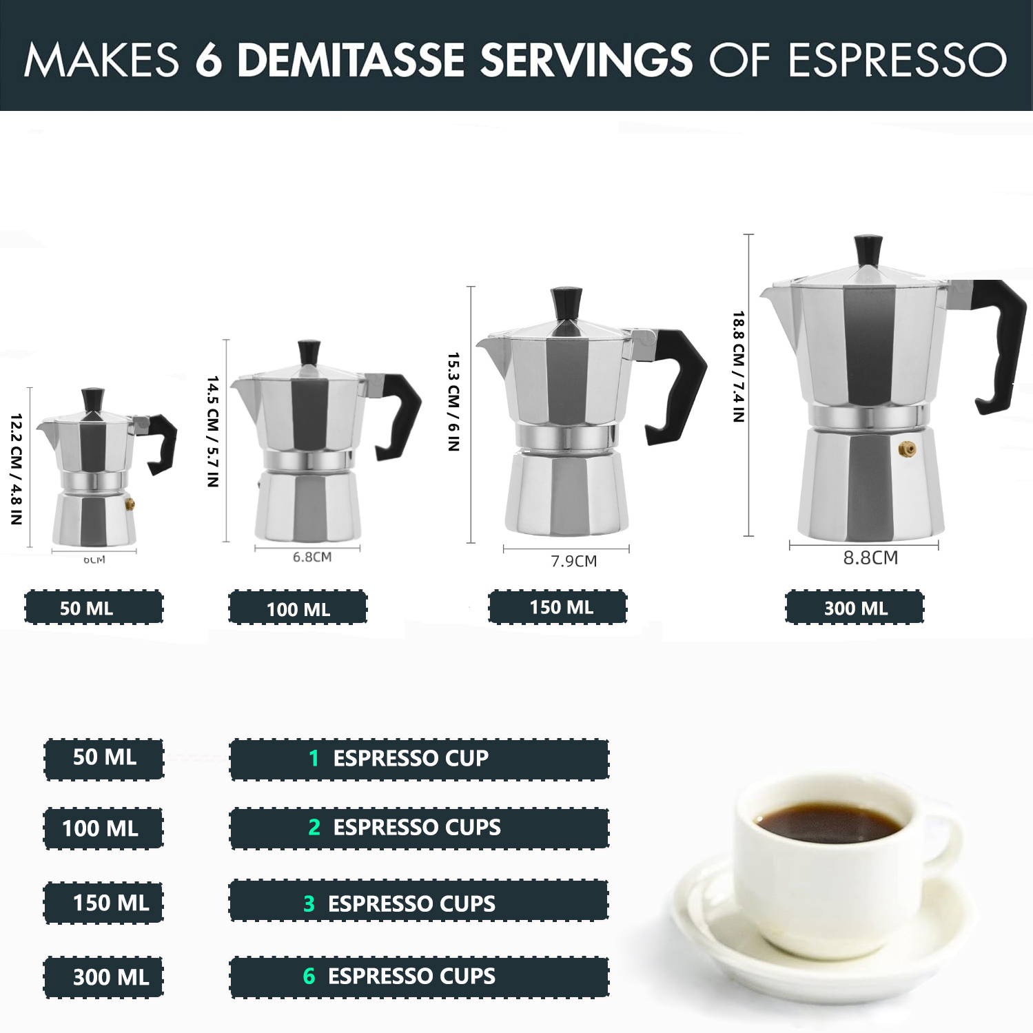 Moka Pot Aluminium Klasik 50-3 - Outdoor Coffee Equipment ulasan dan harga